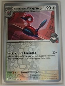 2023 Pokémon SV10: Destined Rivals #154 Team Rocket's Porygon2 — front