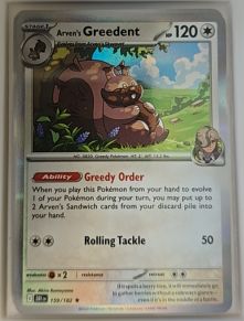 2025 Pokémon SV10: Destined Rivals #159 Arven's Greedent — front