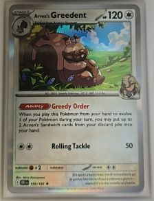 2025 Pokemon SV10: Destined Rivals #159 Arven's Greedent — front