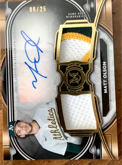 2021 Topps Museum Collection #SPDRA-MO Matt Olson — front