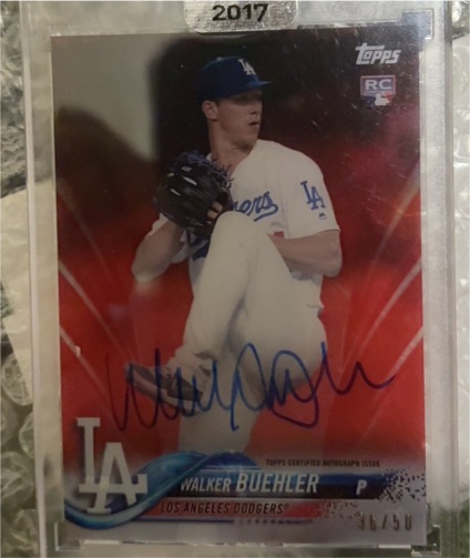 2017 Topps Chrome Rookie Autographs #RA-WB Walker Buehler — front