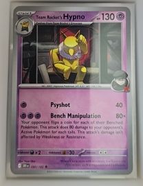 2025 Pokémon SV10: Destined Rivals #080 Team Rocket's Hypno — front