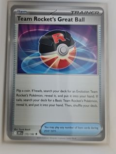 2025 Pokémon TCG SV10: Destined Rivals #175 Team Rocket's Great Ball — front
