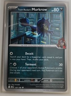2025 Pokemon SV10: Destined Rivals #127 Team Rocket's Murkrow — front