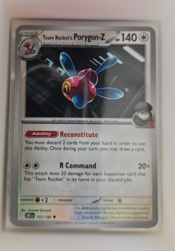 2023 Pokémon TCG Destined Rivals #155 Team Rocket's Porygon-Z — front