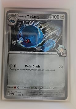 2023 Pokémon SV10: Destined Rivals #144 Steven's Metang — front