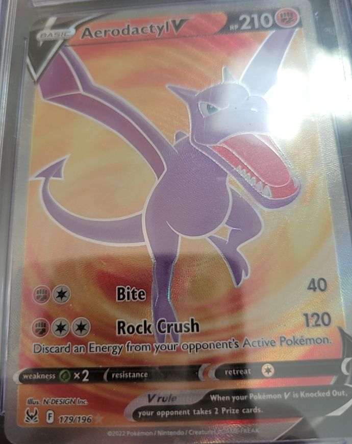 2022 Pokémon Sword & Shield Lost Origin #179 Aerodactyl V — front