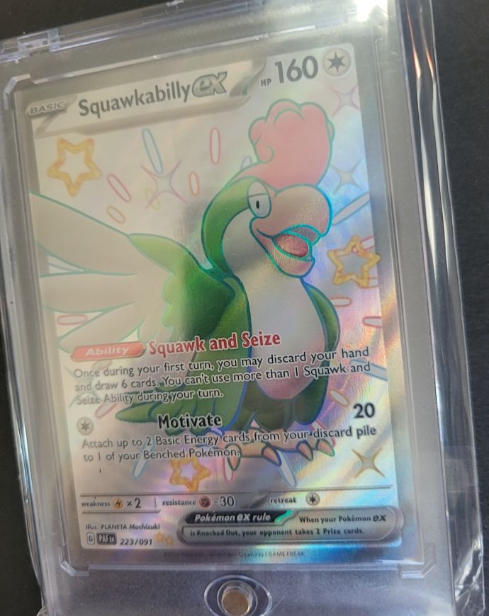 2024 Pokémon TCG Paldean Fates #223 Squawkabilly EX — front