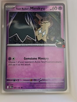 2025 Pokémon SV10: Destined Rivals #087 Team Rocket's Mimikyu — front