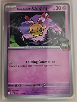 2025 Pokémon Scarlet & Violet Destined Rivals #085 Team Rocket's Chingling — front