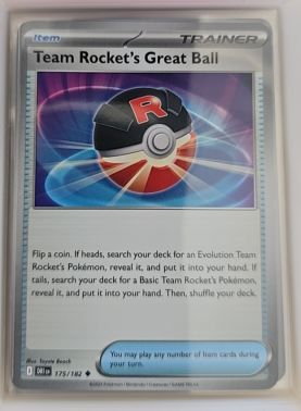 2025 Pokemon Scarlet & Violet SV10: Destined Rivals #175 Team Rocket's Great Ball — front