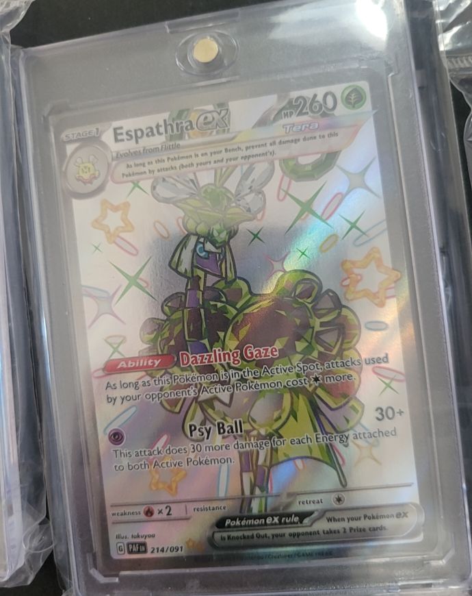 2024 Pokemon Scarlet & Violet Paldean Fates #214 Espathra ex — front
