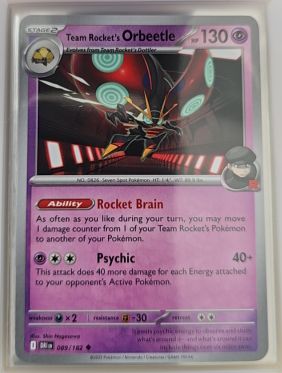 2025 Pokémon SV10: Destined Rivals #089 Team Rocket's Orbeetle — front