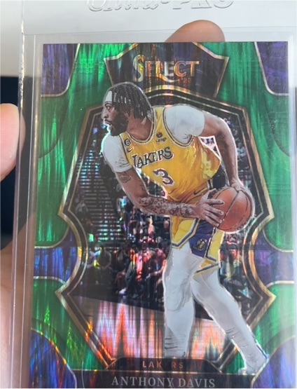 2022-23 Panini Select #117 Anthony Davis Orange Flash Prizms Los Angeles Lakers — front