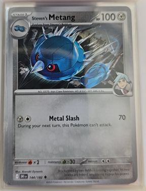 2025 Scarlet & Violet Destined Rivals #144 Steven's Metang — front