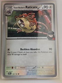 2025 Pokémon Scarlet & Violet Destined Rivals #148 Team Rocket's Raticate — front