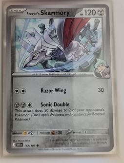 2025 Pokemon Scarlet & Violet Destined Rivals #142 Steven's Skarmory — front
