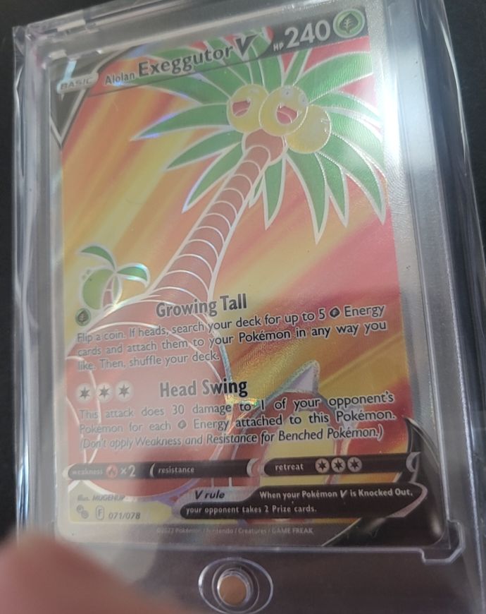 2022 Pokemon SWSH Pokemon GO #071 Alolan Exeggutor V — front