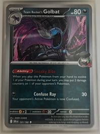 2025 Pokémon SV10: Destined Rivals #121 Team Rocket's Golbat — front