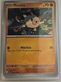 2025 Pokemon Scarlet & Violet Destined Rivals #090 Mankey — front