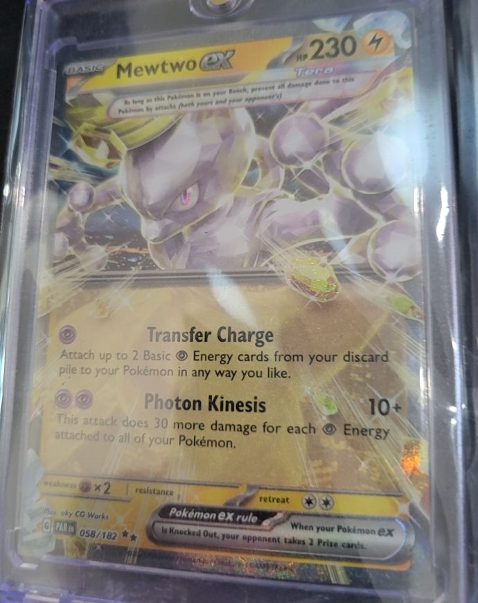 2023 Pokémon TCG SV04: Paradox Rift #058 Mewtwo ex — front