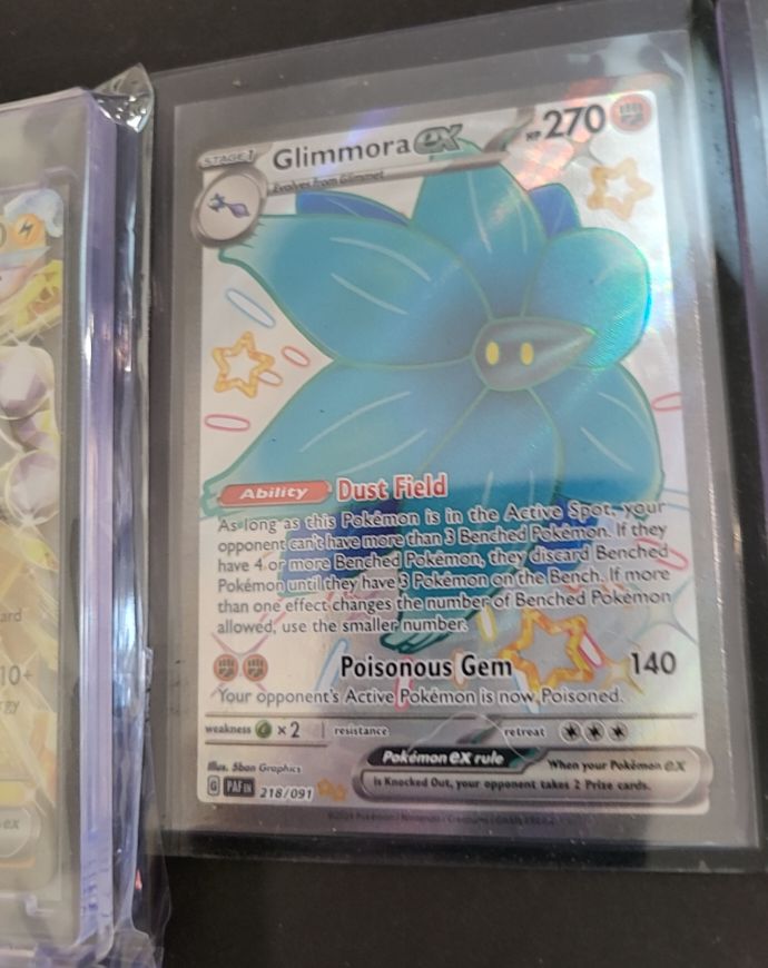 2024 Pokémon Scarlet & Violet Paldean Fates #218/091 Glimmora ex — front