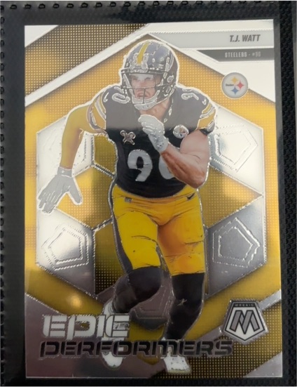 2025 Panini Mosaic #12 T.J. Watt Epic Performers — front