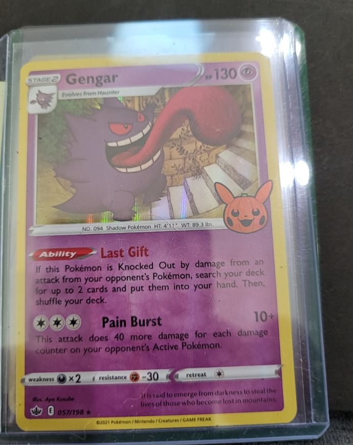 2021 Pokémon Sword & Shield Chilling Reign #057 Gengar — front