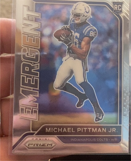2020 Panini Prizm #14 Michael Pittman Jr. Emergent — front