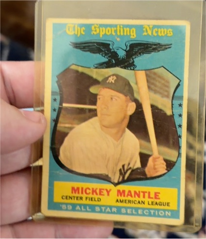 1959 The Sporting News Mickey Mantle All Star Selection — front