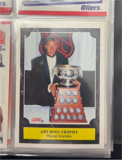 1991-92 Score #317 Wayne Gretzky Art Ross Trophy — front