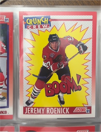 1991 Score Crunch Crew #309 Jeremy Roenick — front