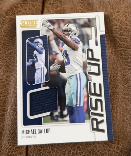 2022 Panini Score #RU15 Michael Gallup Rise Up Relic — front