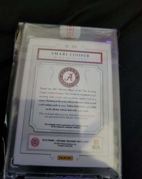 2015 Panini National Treasures #301 Amari Cooper — front