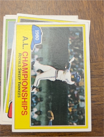 1981 Topps #401 A.L. Championships George Brett — front