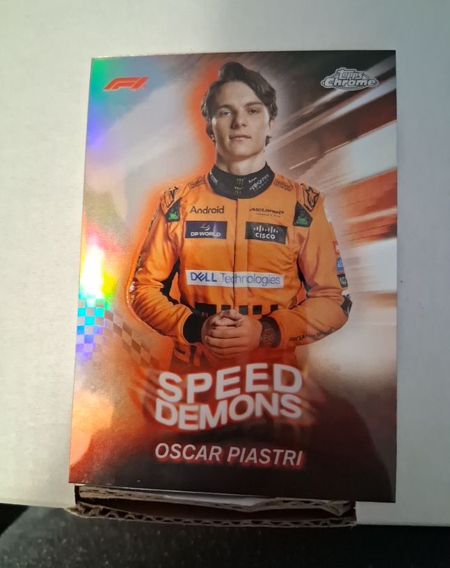 2024 Topps Chrome Formula 1 #SD-8 Oscar Piastri Speed Demons — front
