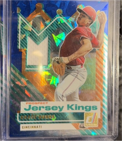2025 Donruss #PJK-CB Chase Burns Jersey Kings — front