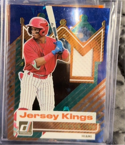 2025 Donruss #JK-SC Starlyn Caba Jersey Kings Blue Ice — front