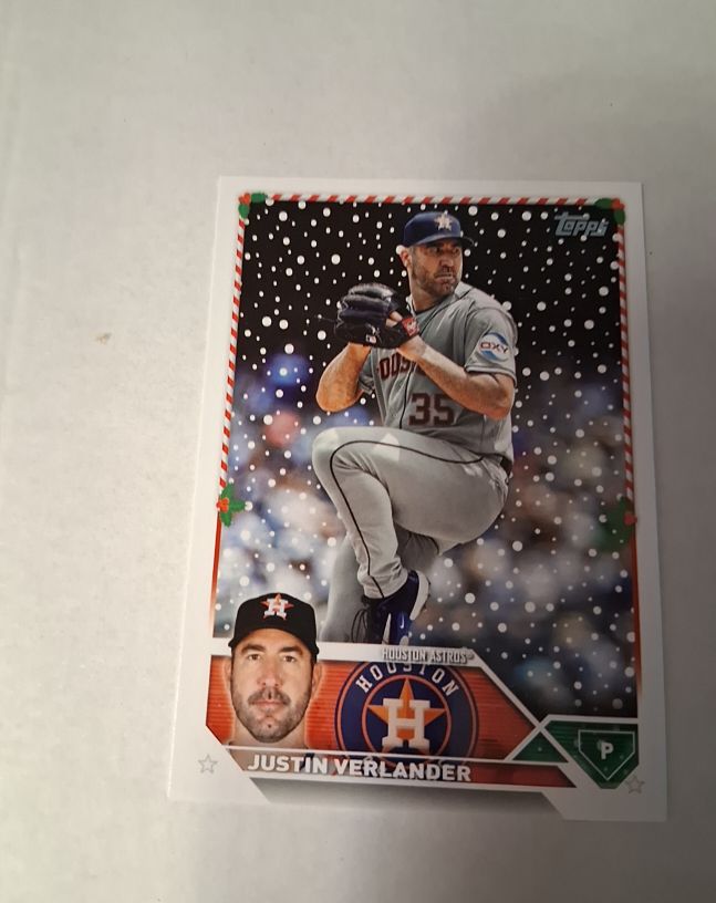 2023 Topps Holiday #H200 Justin Verlander — front