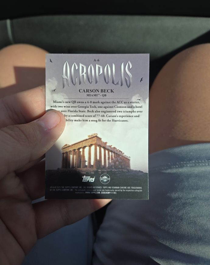 2025 Bowman U Chrome Acropolis #A-6 Carson Beck — front
