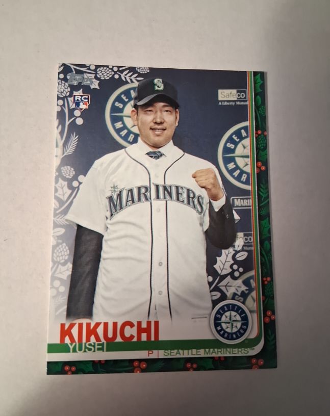 2019 Topps Holiday #HW19 Yusei Kikuchi — front