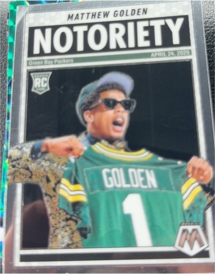 2025 Panini Mosaic #21 Matthew Golden Notoriety — front