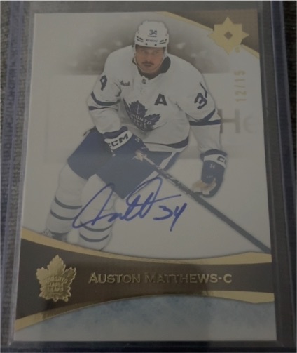 2022 Upper Deck Clear Cut #CC-AM Auston Matthews — front