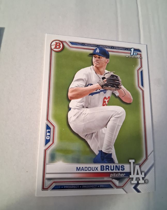 2021 Bowman Draft #BD-126 Maddux Bruns — front