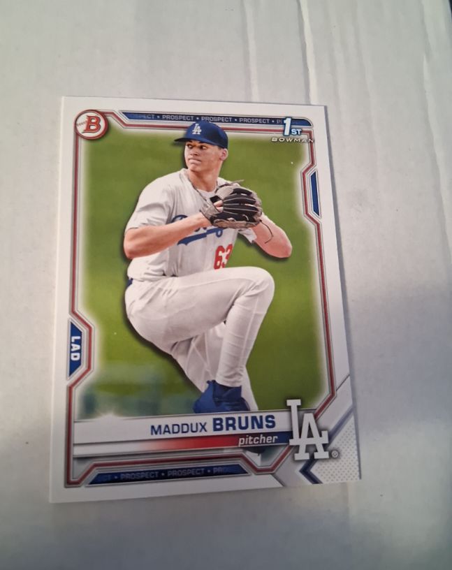 2021 Bowman Draft #BD-126 Maddux Bruns — front