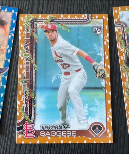 2025 Topps Holiday #H187 Thomas Saggese — front