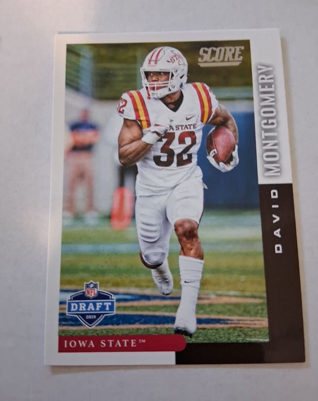 2019 Panini Score NFL Draft #DFT-21 David Montgomery — front