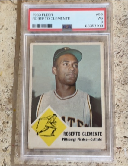 1963 Fleer #56 Roberto Clemente — front