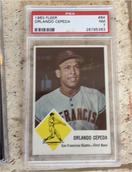 1963 Fleer #64 Orlando Cepeda — front