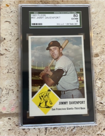 1963 Fleer #65 Jimmy Davenport — front